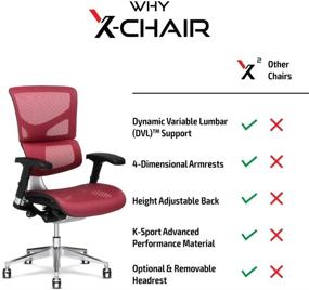 img 1 attached to 🪑 White K-Sport Mesh X2 Executive Task Chair by X Chair