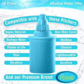 img 2 attached to 🚰 Prime Alkaline Water Filter Replacement Cartridge - 3 Pack: Includes 20 Alkaline and pH Testing Strips - Compatible with Various Models - 6 Stage Alkaline Water Filter Replacement - Water Alkalizer