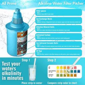 img 3 attached to 🚰 Prime Alkaline Water Filter Replacement Cartridge - 3 Pack: Includes 20 Alkaline and pH Testing Strips - Compatible with Various Models - 6 Stage Alkaline Water Filter Replacement - Water Alkalizer