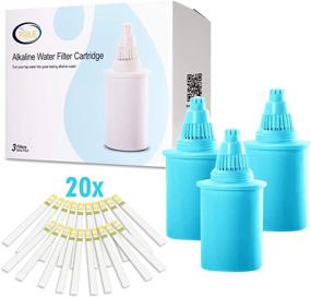 img 4 attached to 🚰 Prime Alkaline Water Filter Replacement Cartridge - 3 Pack: Includes 20 Alkaline and pH Testing Strips - Compatible with Various Models - 6 Stage Alkaline Water Filter Replacement - Water Alkalizer