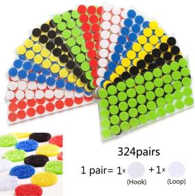 img 2 attached to 🔴 Vkey Colorful Hook and Loop Self Adhesive Fastener Dots Coins - Heavy Duty Circles Ideal for Home, Office, Classroom, and Crafts - 1cm/324 Pairs - Multi-Color Variety Pack