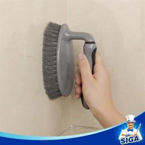 img 1 attached to 🧽 Efficient MR.SIGA Heavy Duty Scrub Brush for Bathroom, Shower, Sink, Floor - Comfortable Grip & 2-Pack