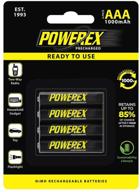 аккумуляторы powerex precharged aaa nimh - долговечные и с низкой саморазрядкой (набор из 4 штук) логотип