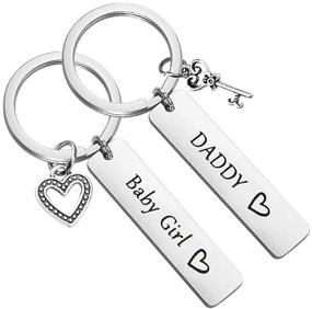 img 4 attached to MAOFAED Daughter Keychain Daddydom Babygirl