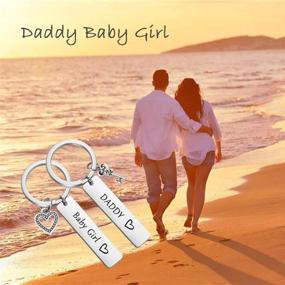 img 1 attached to MAOFAED Daughter Keychain Daddydom Babygirl