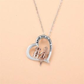 img 2 attached to 🐬 Charming Sterling Silver Animal Necklace Collection: Dolphin, Horse, Dog and Eternal Love Heart Pendant - Perfect Jewelry Gifts for Women and Teen Girls