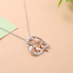 img 1 attached to 🐬 Charming Sterling Silver Animal Necklace Collection: Dolphin, Horse, Dog and Eternal Love Heart Pendant - Perfect Jewelry Gifts for Women and Teen Girls