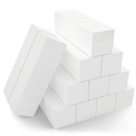 enhance nail beauty with morary 12-pack nail buffer blocks - ideal for natural and acrylic nails, 4 sided, medium grit (white) logo
