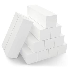 img 4 attached to Enhance Nail Beauty with Morary 12-Pack Nail Buffer Blocks - Ideal for Natural and Acrylic Nails, 4 Sided, Medium Grit (White)