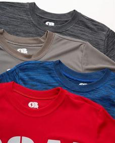 img 3 attached to 👕 Высокотехнологичные футболки Dry-Fit высокой производительности для мальчиков: набор из 4 штук