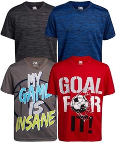 img 4 attached to 👕 Высокотехнологичные футболки Dry-Fit высокой производительности для мальчиков: набор из 4 штук