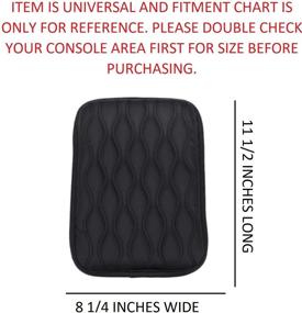 img 1 attached to 🚗 Premium Gray Soft Leather Car Armrest Cushion - Size 11 1/2'' X 8 1/4'' for Ultimate Comfort and Support