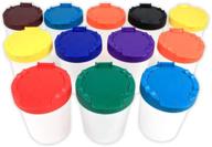 🎨 no-spill paint cups: sargent art 12 pack, assorted colors - find the perfect solution! logo