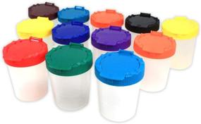 img 1 attached to 🎨 No-Spill Paint Cups: Sargent Art 12 Pack, Assorted Colors - Find the Perfect Solution!