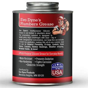 img 2 attached to 🔧 Evo Dyne Silicone Grease 8oz (2-Pack) - Made in USA - Multi-Purpose Silicone Lube for Faucets, Valves, Cartridges - Plumbers Grease and Silicone Paste - Superior Silicone Lubricant Grease