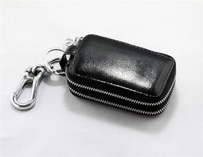 img 3 attached to BaouBow Holder Genuine Leather Zipper