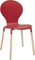 🔴 red mid-century modern kitchen and dining room chair by modway path логотип