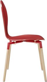 img 2 attached to 🔴 Red Mid-Century Modern Kitchen and Dining Room Chair by Modway Path