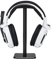 универсальная алюминиевая вешалка для наушников для airpods max, hyperx cloud ii, xbox one, turtle beach, sennheiser, sony, bose, beats, дисплея игровых наушников для пк и беспроводных наушников - черная логотип