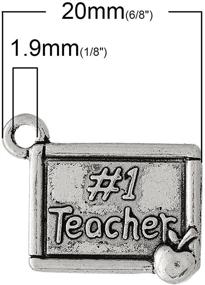 img 3 attached to School Teacher Charms Pencil Chalkboard