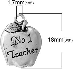 img 1 attached to School Teacher Charms Pencil Chalkboard