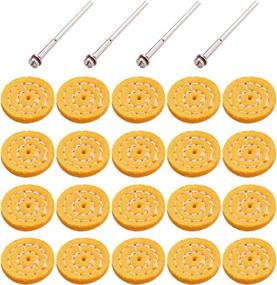 img 2 attached to 🔶 20-Piece Set of Medium Mini Yellow Muslin Buffing/Polishing Wheels for Dremel Rotary Tool