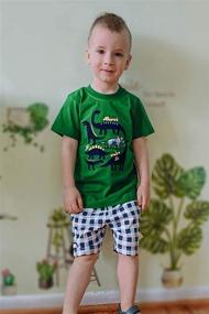 img 1 attached to 👕 Boys' Toddler Airplane T Shirt Set - Summer Clothing and Outfit Sets