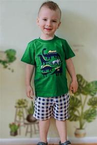 img 3 attached to 👕 Boys' Toddler Airplane T Shirt Set - Summer Clothing and Outfit Sets