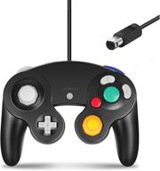 🎮 ultimate gamecube controller: nintendo wii compatible, upgraded - 1 pack, black logo