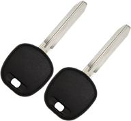 🔑 americanautomotivesupply - 2 new uncut toyota 4d67 transponder ignition chip car keys replacement logo