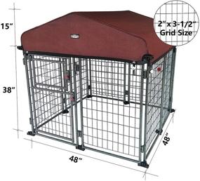 img 3 attached to 🐶 Neocraft My Pet Companion Dog Kennel with Roof Cover (4.5’) - Weather Resistant Heavy Duty Outdoor Welded Wire Kennel for Medium Sized Dogs - Easy Assembly with Winter Protection