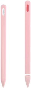 img 4 attached to ZALU Fully Protection Silicone Case Sleeve Holder Grip + Nib Cover Compatible With Apple Pencil (2Nd Generation) (Pink)