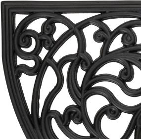img 1 attached to 🚪 Achim Home Furnishings WRM1830IW6 Ironworks Wrought Iron Rubber Door Mat, 18 x 30 Inches, Black