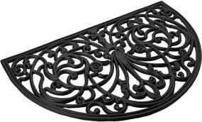 img 4 attached to 🚪 Achim Home Furnishings WRM1830IW6 Ironworks Wrought Iron Rubber Door Mat, 18 x 30 Inches, Black