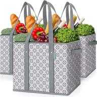 🛍️ wiselife reusable grocery bags: large water-resistant totes for shopping, picnics, and more [3 pack] логотип