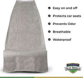 img 3 attached to 🚂 SeatShield: 100% Waterproof Seat Protector for Public Transit, Train, Airplane & Rideshare | Made in USA