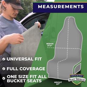 img 1 attached to 🚂 SeatShield: 100% Waterproof Seat Protector for Public Transit, Train, Airplane & Rideshare | Made in USA