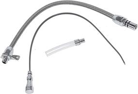 img 4 attached to 🔥 Premium Firewall Mounted Stainless Steel Transmission Dipstick for Chevrolet Chevy GM 700R4 with Flexible Braided Oil Tube - 26 3/4 Inches - High-Quality Auto Parts