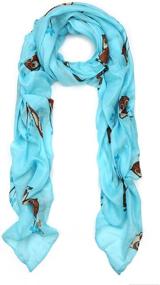 img 3 attached to Premium Night Print Fashion Scarf Women's Accessories