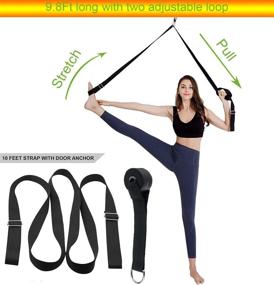 img 3 attached to 🩹 ABUNRO Adjustable Leg Stretcher Lengthen Ballet Stretch Band: Enhance Flexibility in Ballet, Dance, MMA, Taekwondo and Gymnastics