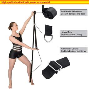 img 1 attached to 🩹 ABUNRO Adjustable Leg Stretcher Lengthen Ballet Stretch Band: Enhance Flexibility in Ballet, Dance, MMA, Taekwondo and Gymnastics