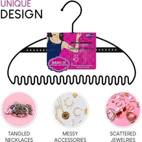 img 3 attached to 💎 Hang It Jewelry Organizer: Declutter and Safely Store Earrings, Bracelets, Rings, and Necklaces with Ease- Innovative Solution to Tangled Jewelry Boxes - Exceptionally Long-Lasting 3MM Steel Construction - Luxuriously Pink Velvet