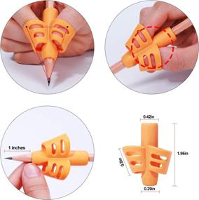 img 1 attached to ODDEL Pencil Grips - Enhancing Handwriting Skills with Ergonomic Pencil Holders for Kids, Preschoolers, and Toddlers - 10PACK (4PACK) School Supplies