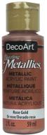 🎨 decoart 2oz rosgold dazzling metallic paint, 2 fluid ounces logo