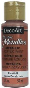 img 1 attached to 🎨 DecoArt 2oz RosGold Dazzling Metallic Paint, 2 Fluid Ounces