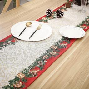 img 1 attached to 🎄 Gorgeous EOSRAY Christmas Table Runner – Stunning Decorations for a Festive Ambience