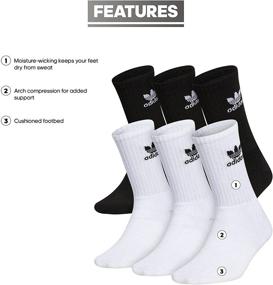 img 3 attached to adidas Originals Kids Unisex Trefoil Cushioned Crew Socks (6-pair)