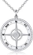 🧭 s925 sterling silver viking compass pendant necklace: a stylish unisex jewelry piece logo