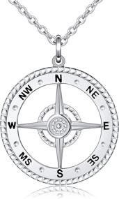 img 4 attached to 🧭 S925 Sterling Silver Viking Compass Pendant Necklace: A Stylish Unisex Jewelry Piece