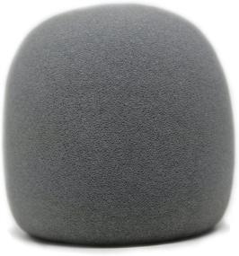 img 2 attached to 🎙️ Premium Foam Windscreen for Blue Yeti & Large Microphones - Ideal Pop Filter with Superior Quality Sponge Material (Silver)